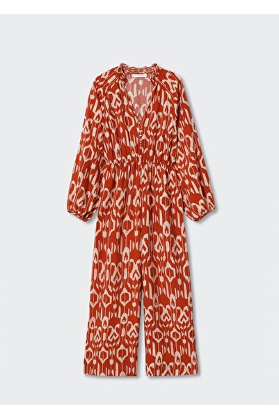 MANGO Woman Desenli Akışkan Tulum