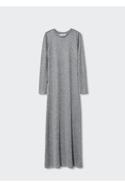 MANGO Woman Lastikli Midi Elbise