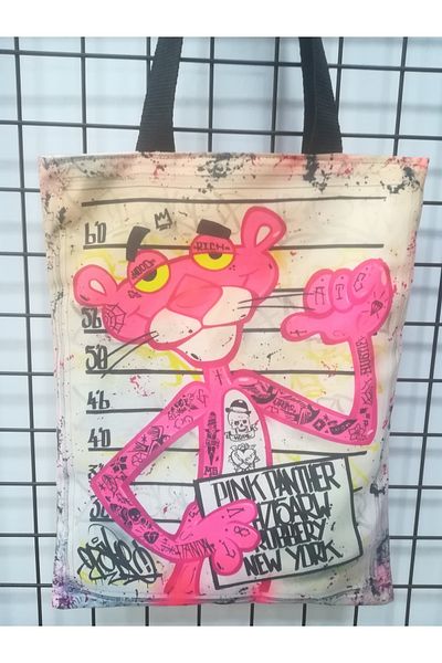 owl bag Pink Panther Patterned Design Fabric Shoulder Bag