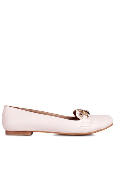 Loggalin 782173 468 Women's White Large Size Ballerinas