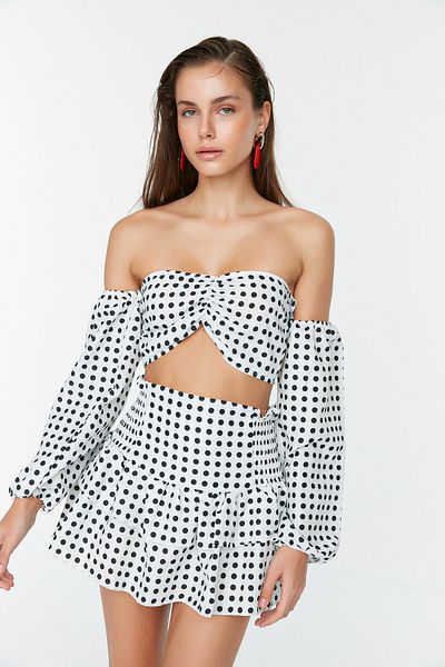 Trendyol Collection Пляжний купальник з воланами в горошок TBESS19LJ0294