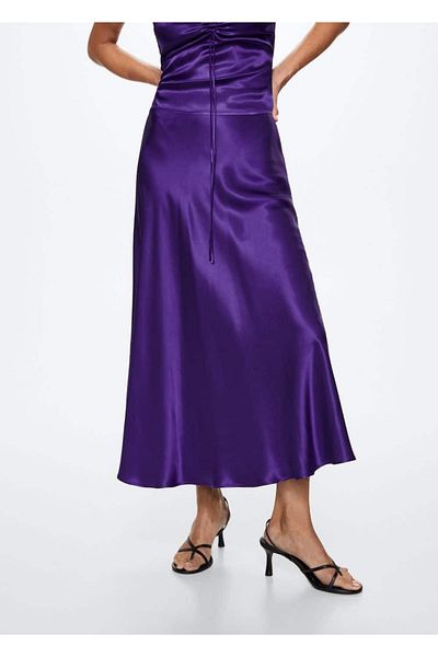 MANGO Woman Fustă midi din Satin