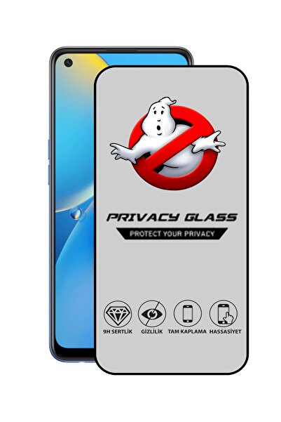 CaseArt Oppo A74 Tam Kaplayan Gizli Hayalet Temperli Ekran Koruycu Cam