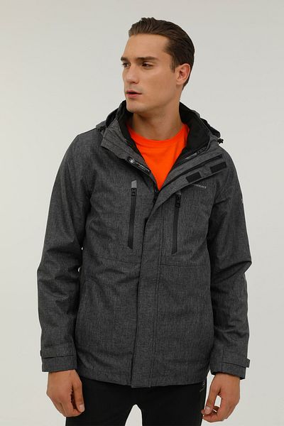 lumberjack M-sn4 Marco Coat 2pr Σκούρο Γκρι Ανδρικό Μακρύ Παλτό