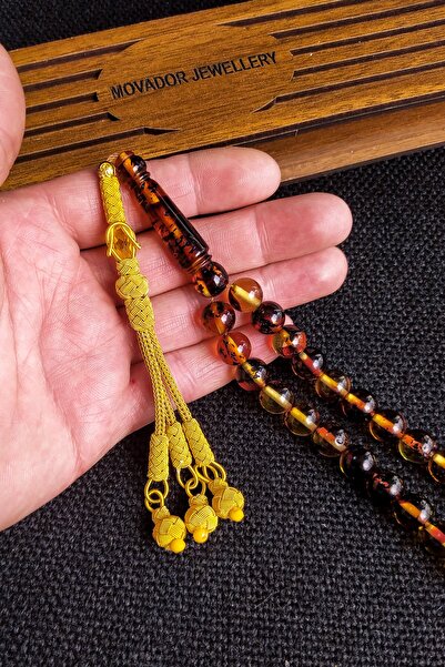 Vip Kehribar 10 Mm Çakırbeyli Kazazlı Fosilli Sıkma Kehribar Tesbih, Trabzon Kazaziye Tespih