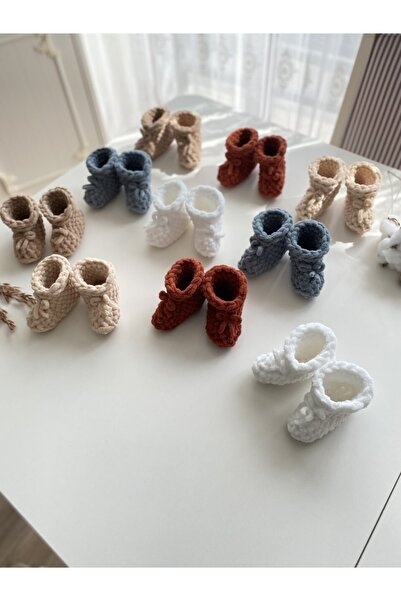 Alize Hediyelik Antibakteriyel Puffy El Örgüsü Başak Model Pembe Renk Bebek Yelek Ve Patik (6-9 Ay)