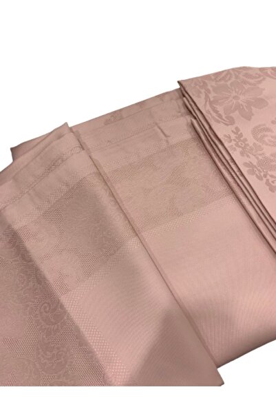 Home Jumbo Carefree Stain Resistant Self Patterned Tablecloth 160x260 Powder