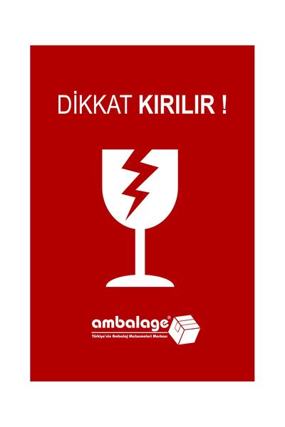 Genel Markalar Dikkat Kırılır Etiketi 12 Cm X 8 Cm 10 Adet