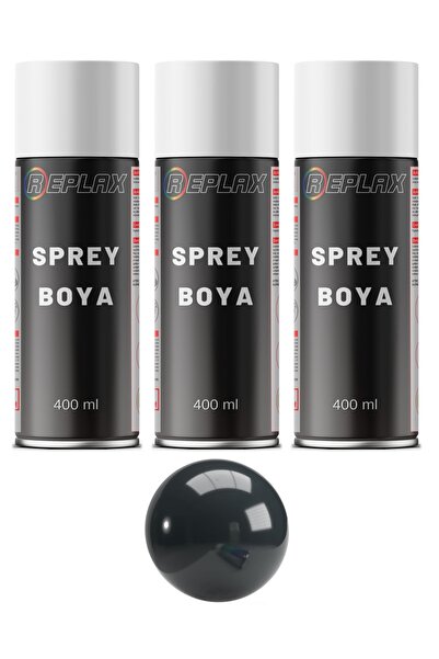 REPLAX 3 Adet Ral 7016 Mat Antrasit Gri Sprey Boya 400 Ml.