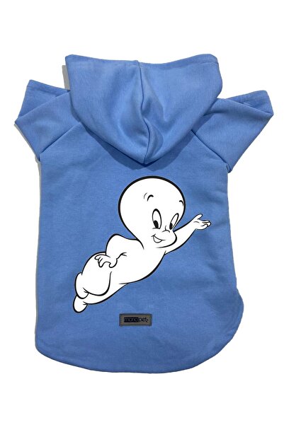 Monopetz سويت شيرت من الصوف بغطاء للرأس ملابس للكلاب والقطط - أزرق كاسبر - مق...