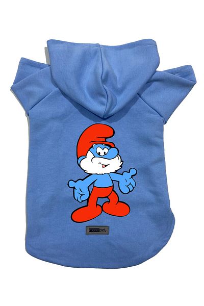 Monopetz Hooded Fleece Sweatshirt Dog And Cat Outfit & Dress - Blue Cute Dad