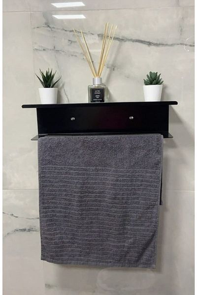 Dione Store Πετσοθήκη και ράφι για μπάνιο, μοντέρνο σχέδιο μπάνιου, μεταλλική κρεμάστρα για πετσέτες