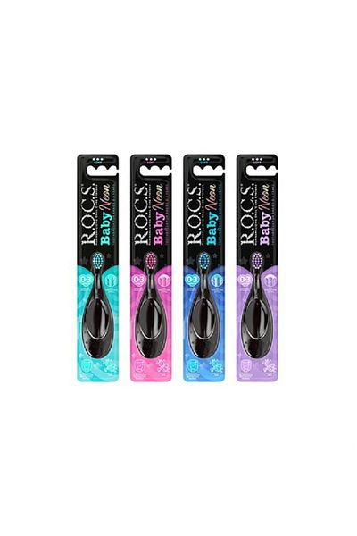 R.O.C.S. Rocs Neon 0-3 Years Baby Toothbrush - Soft