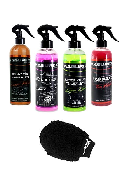 MAGUREX Reyel Markt Oto Bakım Seti 5 Parça Araç Temizlik Seti