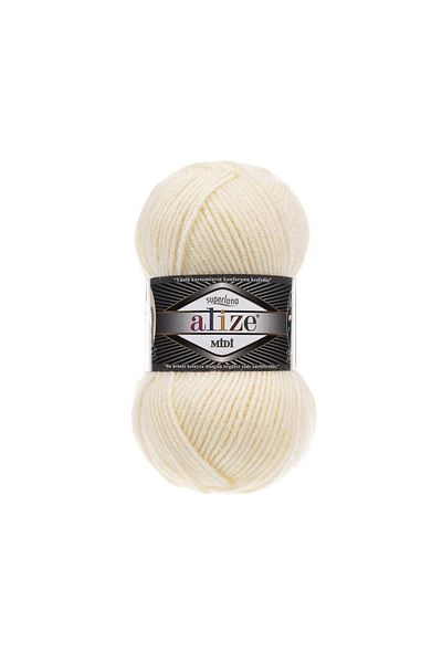 Alize Superlana Midi Hand Knitting String 5 Pieces 100 Grams 1 Cream