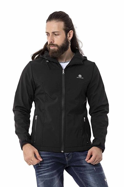 Cipo&Baxx Cj285 Softshell Termal Şardonlu Siyah Ceket