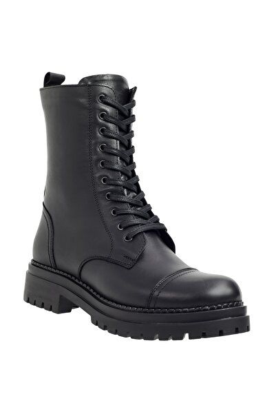 Deribank Hakiki Deri Fermuarlı Kadın Bot