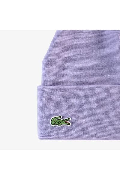 Lacoste قبعة صوفية أرجوانية للرجال