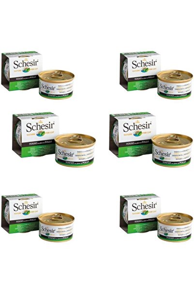 Schesir Ton Balıklı Ve Tavuklu Yetişkin Kedi Konservesi 85 Gr X 6 Adet