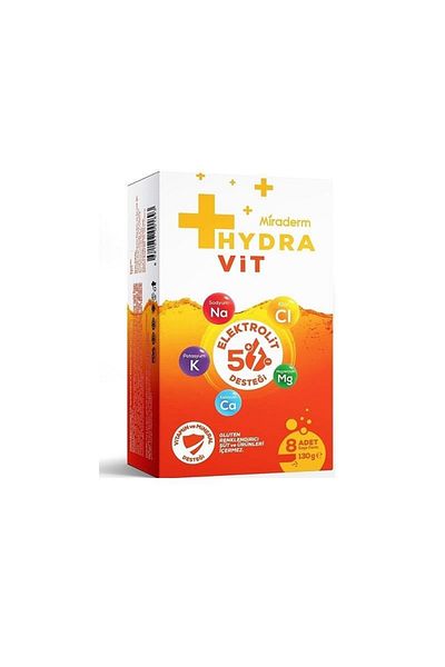 Miraderm Hydra Vit Sports Food Containing Carbohydrates and Electrolytes 8 Sachets