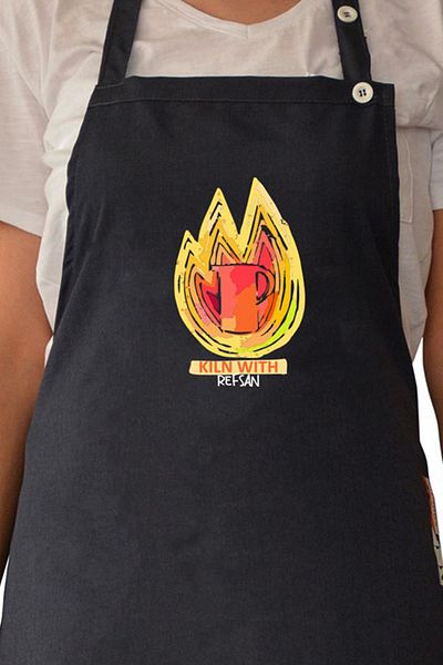 Ref-San Șorț de atelier colorat și elegant - Kiln
