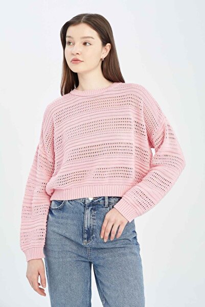 DeFacto Sweater - Pink - Oversize