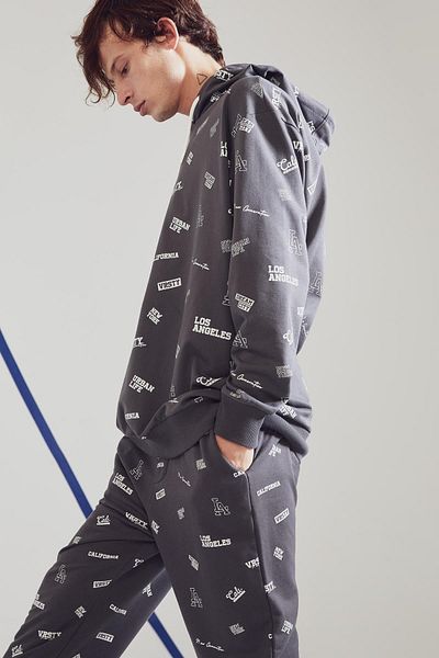 DeFacto Βαμβακερό φούτερ με στάμπα με κουκούλα oversize