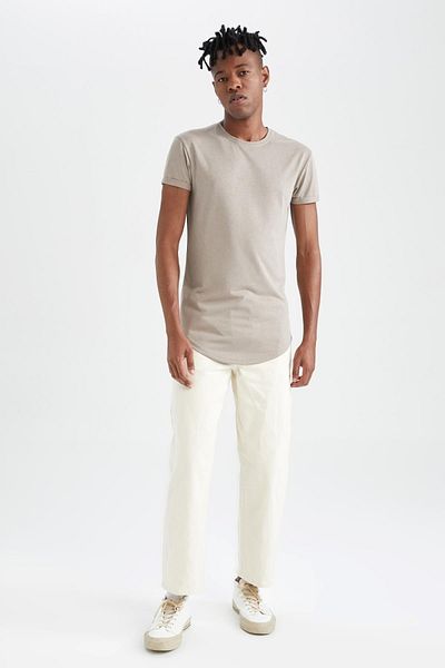 DeFacto Μπλουζάκι Long Muscle Fit Crew Neck