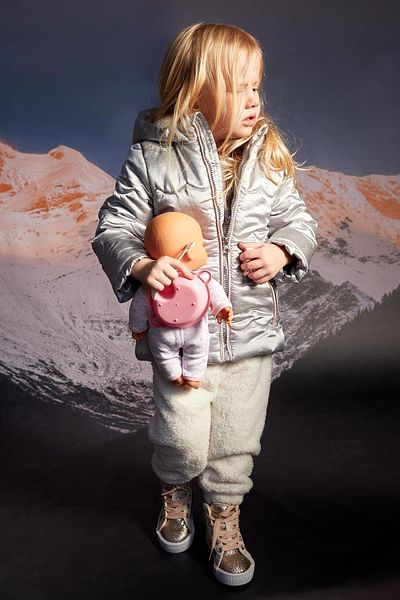 DeFacto Baby Girl Waterproof Quilted Plush Lined Hooded Coat