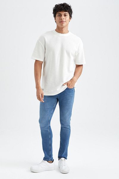 DeFacto Τζιν παντελόνι Carlo Skinny Fit Normal Waist Slim Leg