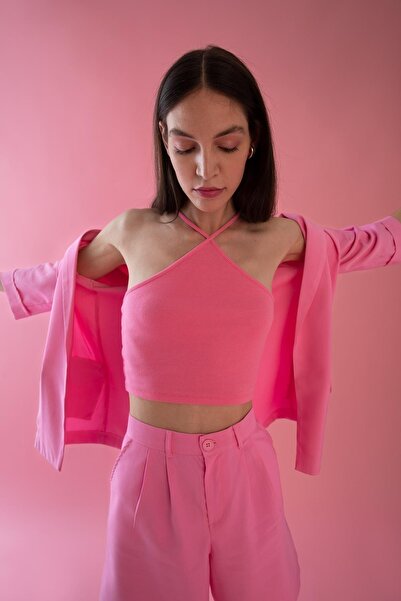 DeFacto Fitted Cross gallér bordás camisole atléta