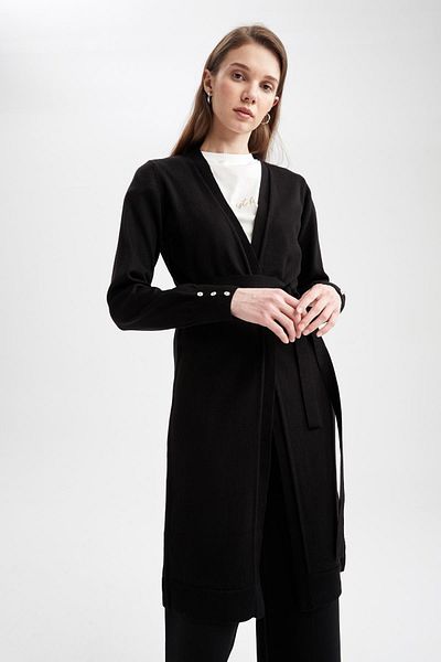DeFacto Degaje Collar Relax Fit Knitwear Cardigan