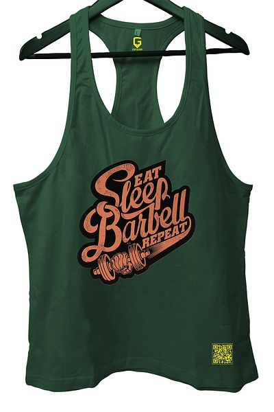 TOP GLORY قميص بدون أكمام للياقة البدنية من Sleepbarbell للرياضيين