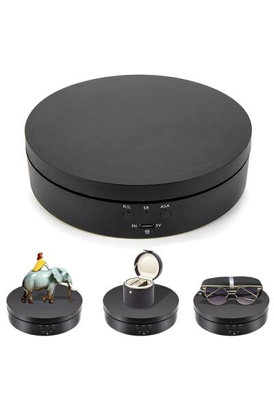 UpWay 360 Derece Hız Ayarlı Otomatik Döner Motorlu Şarjlı Pilli Ürün Teşhir Fotoğraf Çekim Standı