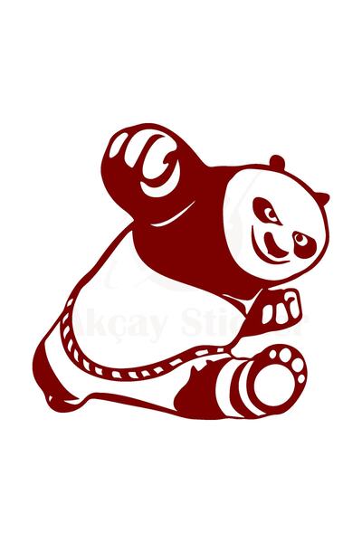 Akçay Sticker ملصق كونغ فو باندا ملصق كونغفو ملصق سيارة ملصق سيارة أحمر 15 سم × 13 سم