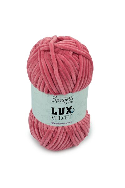 Spagettiyarn Lux Velvet Mercan Kadife El Örgü Ipliği