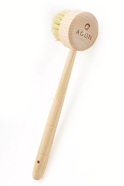 Agon Natural Wooden Handle Dish Brush-Tampico Grass