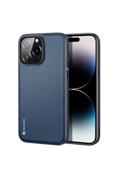 Dux Ducis Fino Serisi Iphone 14 Pro 6.1 Inç Kılıf Premium Dokuma Silikon Kılı...