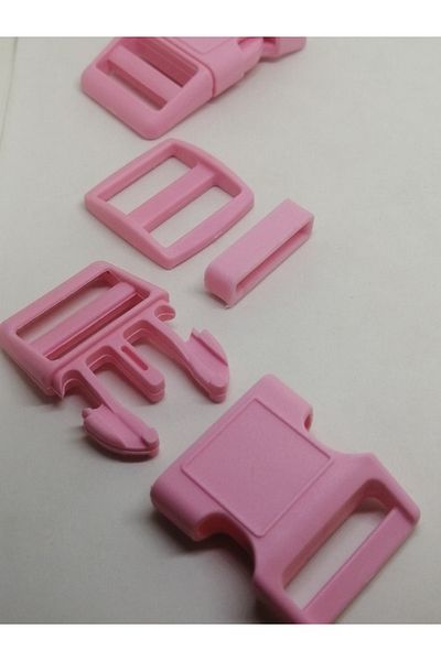 Firebird Takı Aksesuar Ve Kamp Malzemeleri Κλιπ λουριών και τσάντας Paracord Pet Pink 20 mm (Σετ 10)