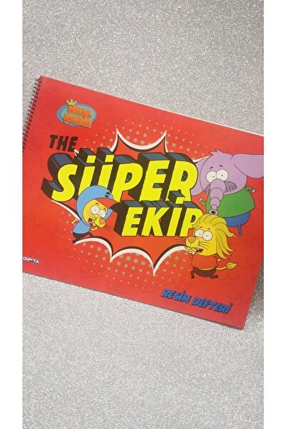 Gıpta Kral Şakir Red Cardboard Cover Spiral Painting Book 25cmx35cm 15 sheets