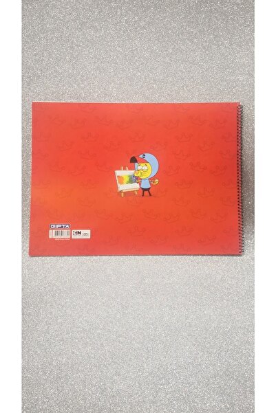 Gıpta Kral Şakir Red Cardboard Cover Spiral Painting Book 25cmx35cm 15 sheets