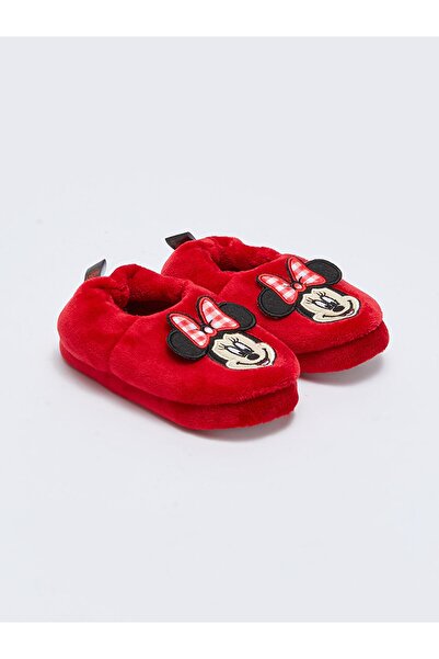 LC Waikiki Minnie Mouse Lisanslı Pelüş Kız Bebek Ev Terliği