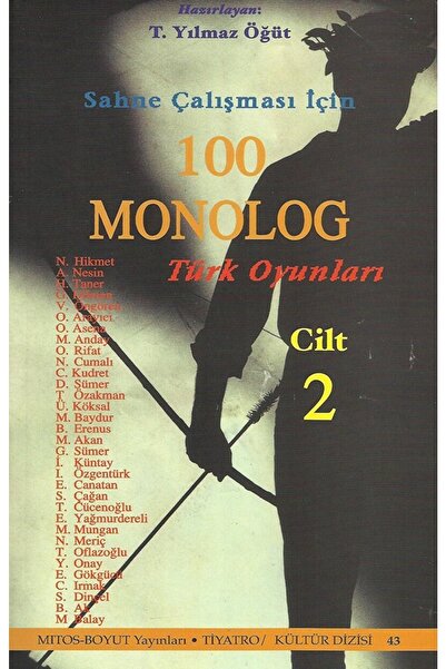 Mitos Boyut Yayınları Sahne Çalışması Için 100 Monolog Türk Oyunları Cilt 2 /...