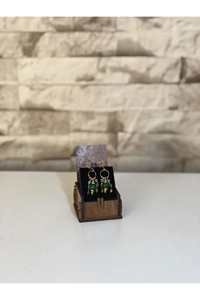 MEYJEWELRY Green Hanging Beaded Earrings