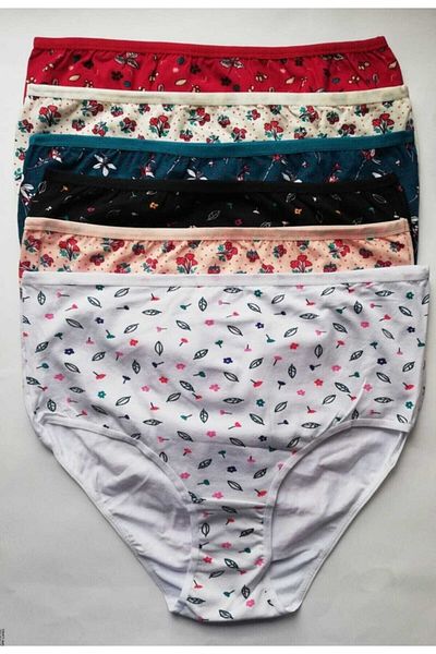 Dondeza Women's Patterned High Waist Battalone Bato Panties 6 Pieces