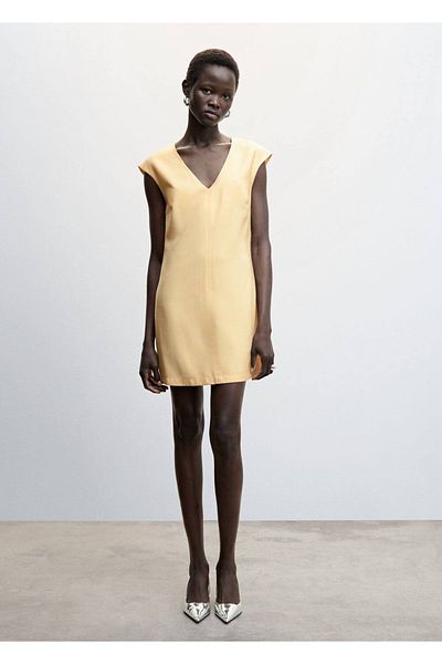 MANGO Woman Rochie scurtă cu decolteu în V