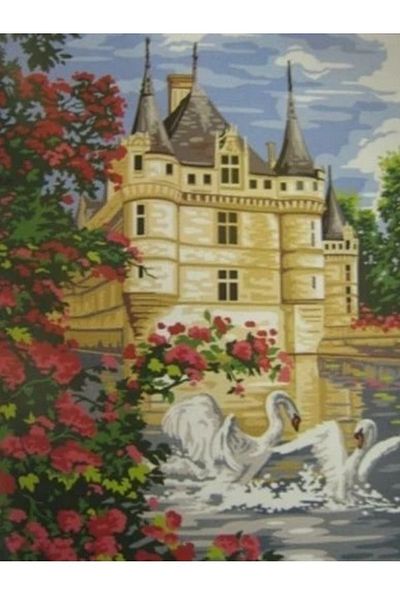 LİLYHOBBYLAND Printed Tapestry Set Margot 50x65 Cm (With Processing Threads)