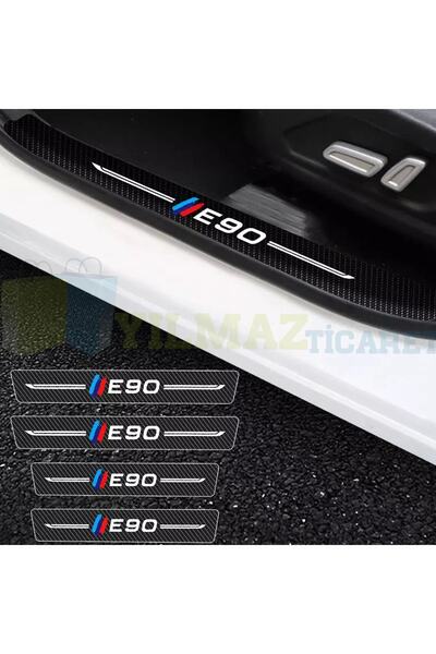 yılmazetic Bmw M E90 Arma Karbon Kapı Eşiği Koruma Araba Etiket Oto Sticker 4...