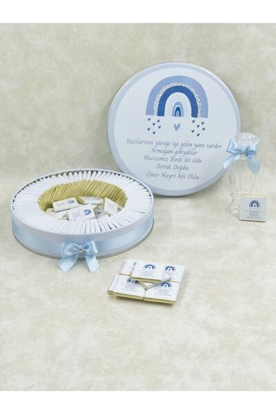 TuNa Chocolate Isme Özel 100 Adet Erkek/ Kız Bebek Çikolatası