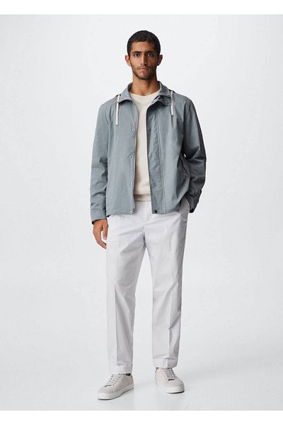 MANGO Man Hooded Wind-Cut Jacket